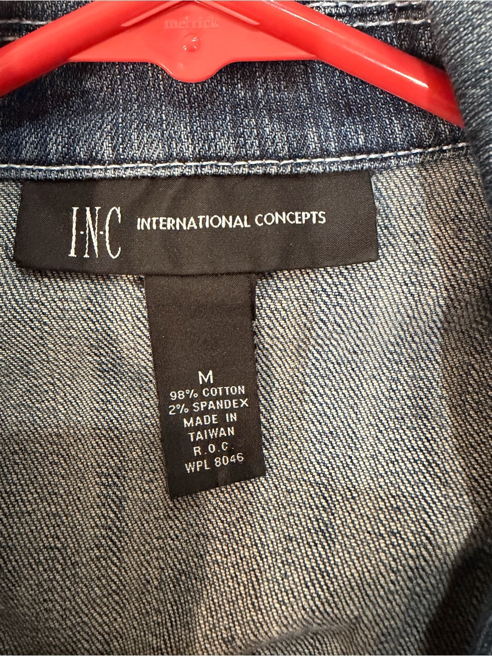 INC International Concepts Women's Blue Denim Blazer with Patch Pockets - Picture 4 of 5